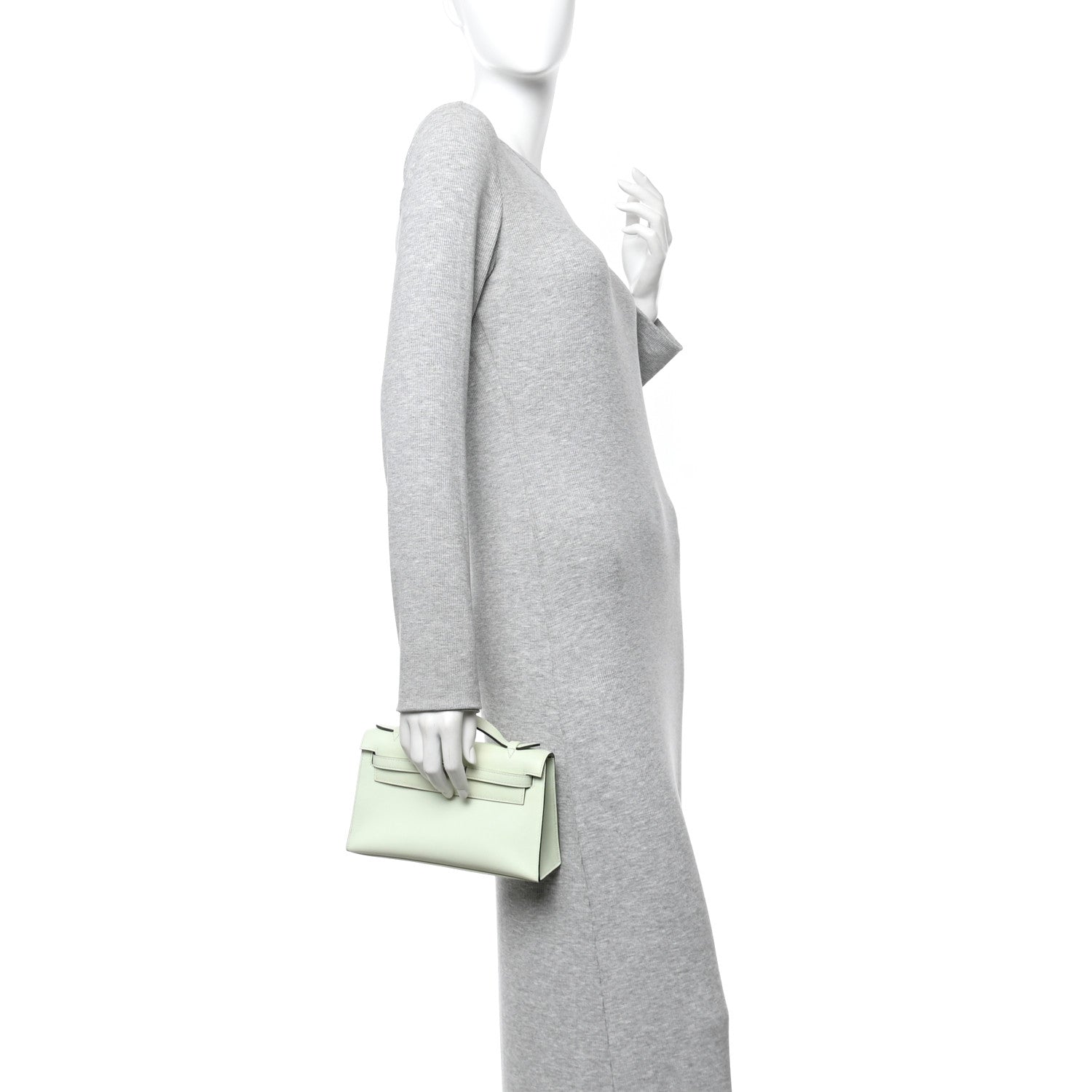Hermes Swift Kelly Pochette Clutch Vert Fizz 2 of 12