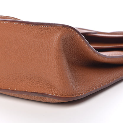 Hermes Taurillon Clemence Halzan 31 Gold 9 of 10