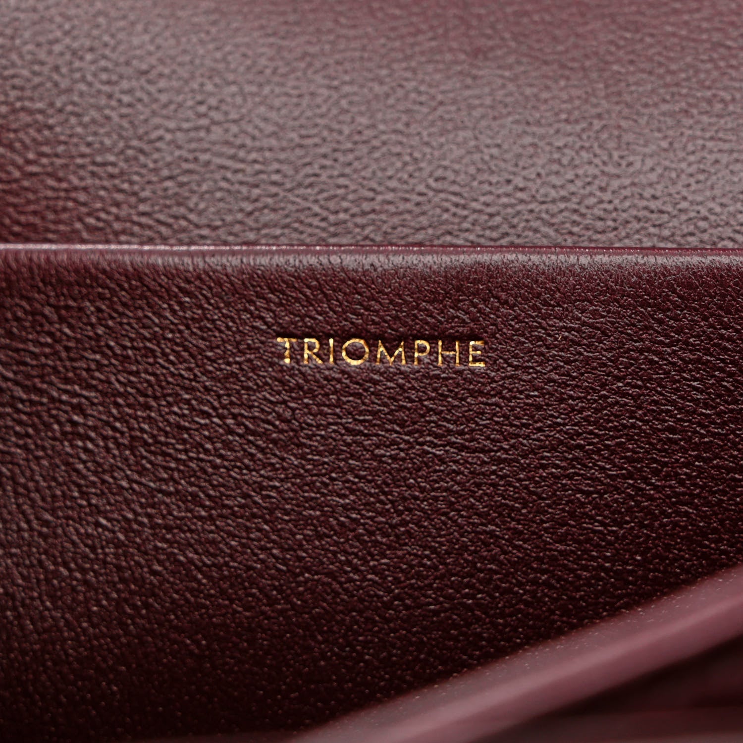 Celine Shiny Calfskin Medium Triomphe Light Burgundy 9 of 15