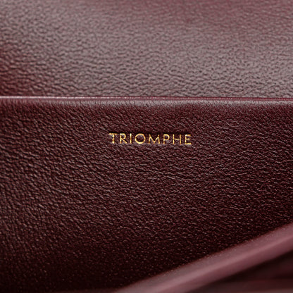 Celine Shiny Calfskin Medium Triomphe Light Burgundy 9 of 15