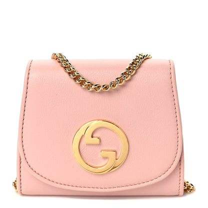 Gucci Roxy Calfskin Medium Blondie Chain Wallet Powder Pink 1 of 8
