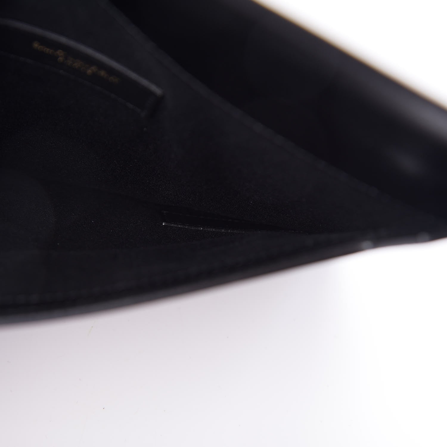 Saint Laurent Smooth Shiny Calfskin Monogram Uptown Baby Pouch Black 2 of 11