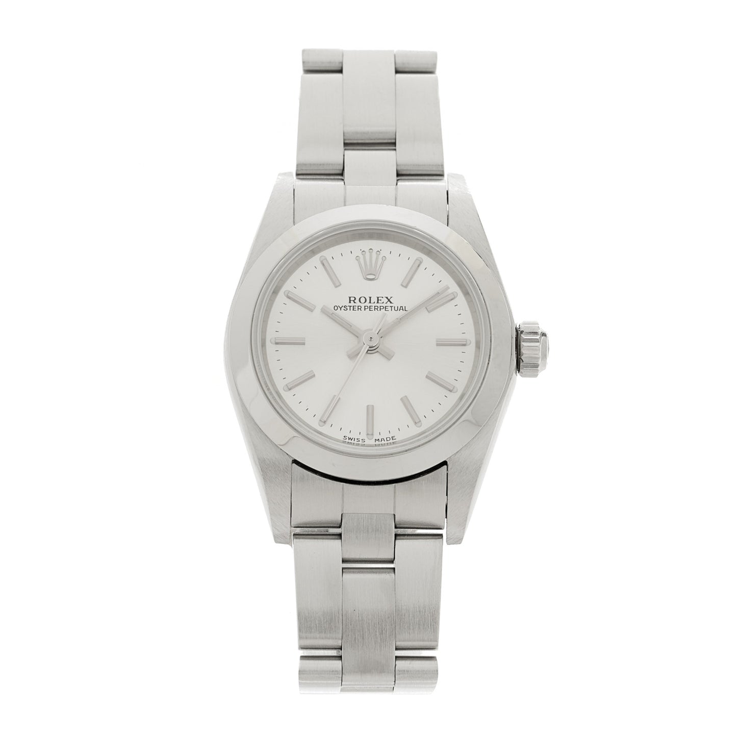 Stainless Steel 24mm Oyster Perpetual Watch Silver 76080
