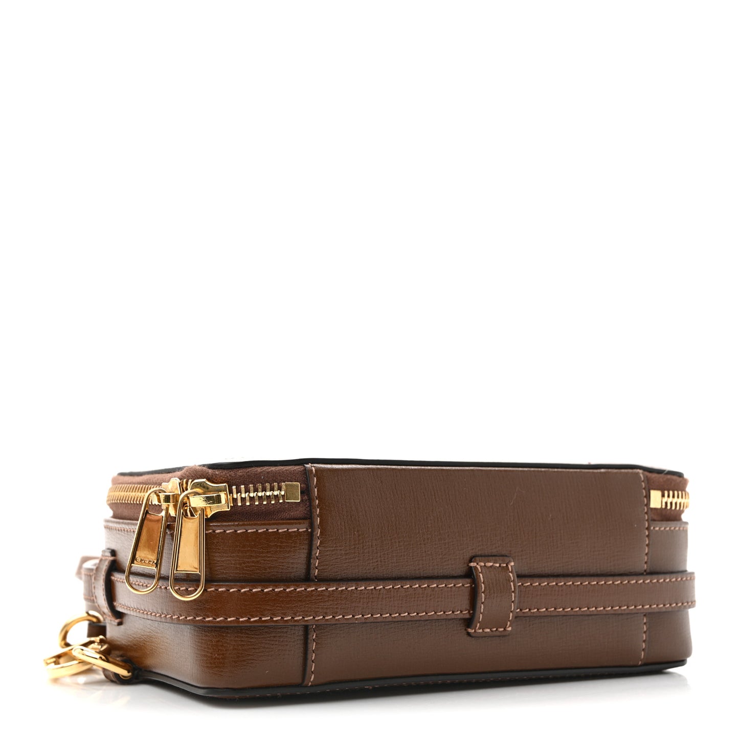 GG Supreme Monogram Azalea Calfskin Mini Retro Interlocking G Mini Shoulder Bag Beige Ebony Brown Sugar
