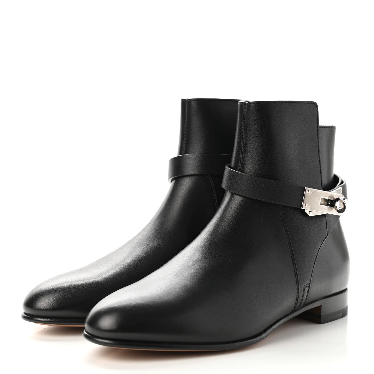 Hermes Calfskin Neo Low Boots 37 Black 3 of 9