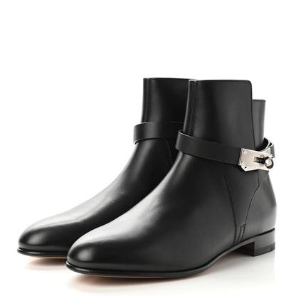 Hermes Calfskin Neo Low Boots 37 Black 3 of 9