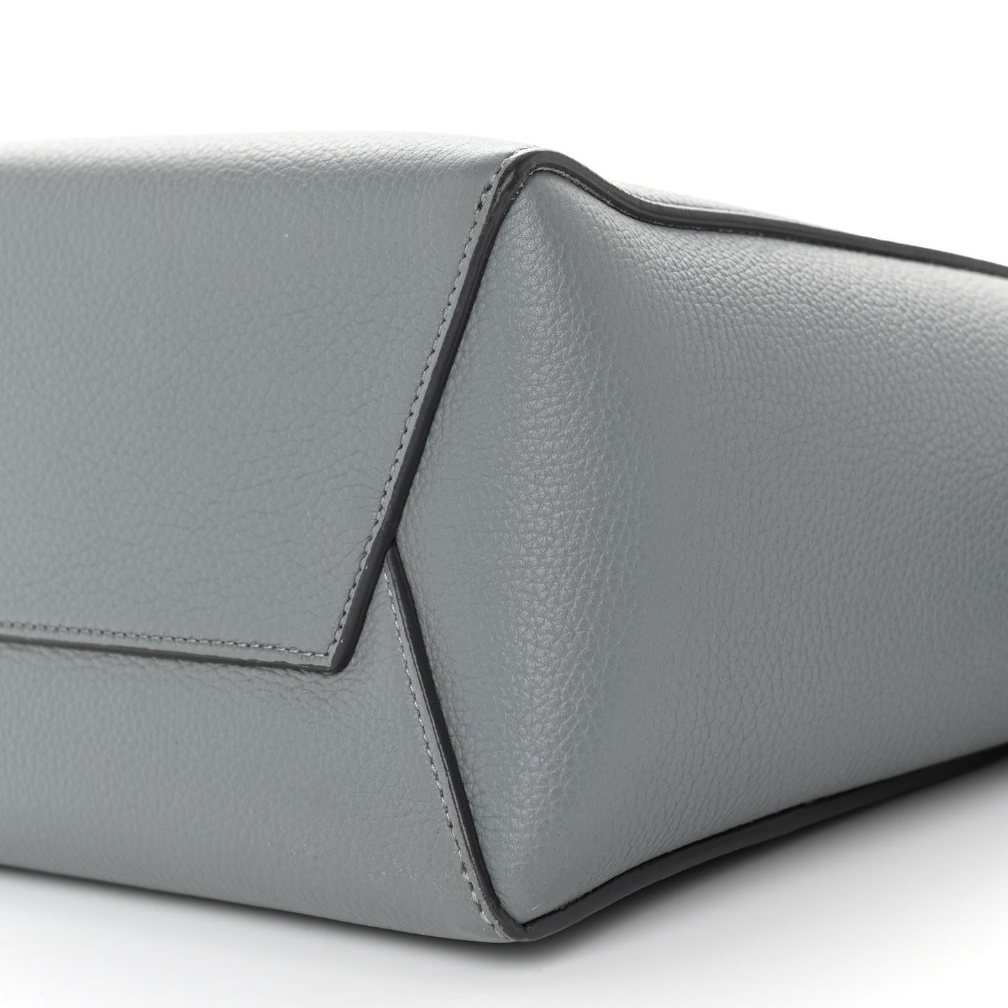 Soft Grained Calfskin Small Sangle Bucket Bag Grey