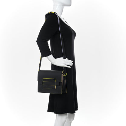 Delvaux Supple Calfskin Madame Ruban Shoulder Bag Black Rainbow 2 of 10