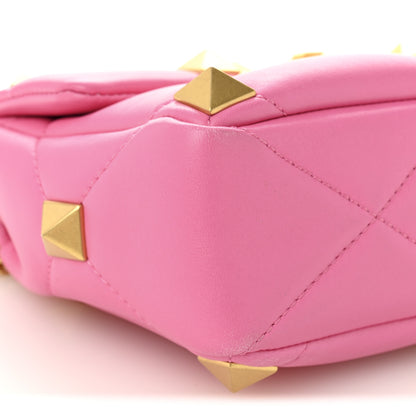 Valentino Garavani Nappa Medium Roman Stud Shoulder Bag Feminine Pink 8 of 12
