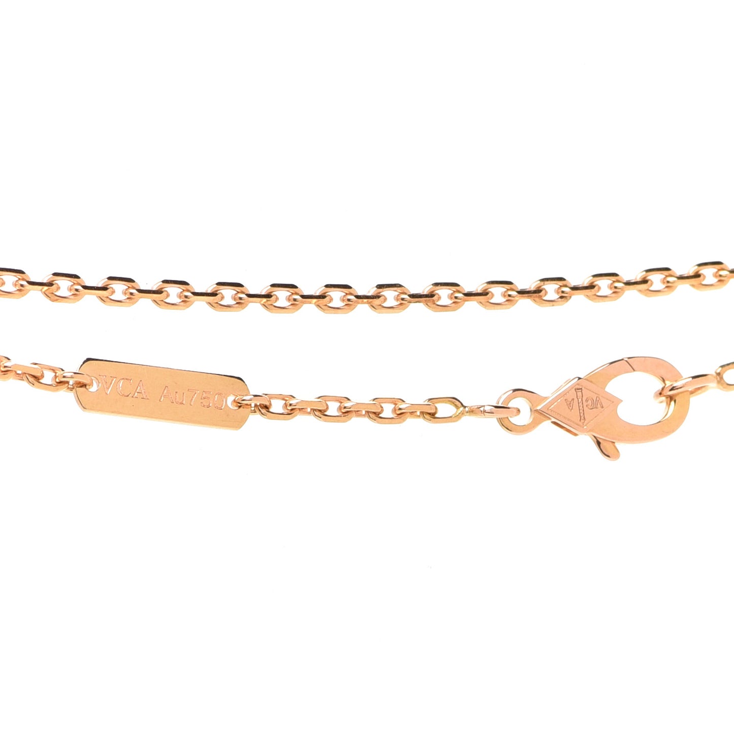 18K Rose Gold Letterwood Magic Alhambra Long Necklace