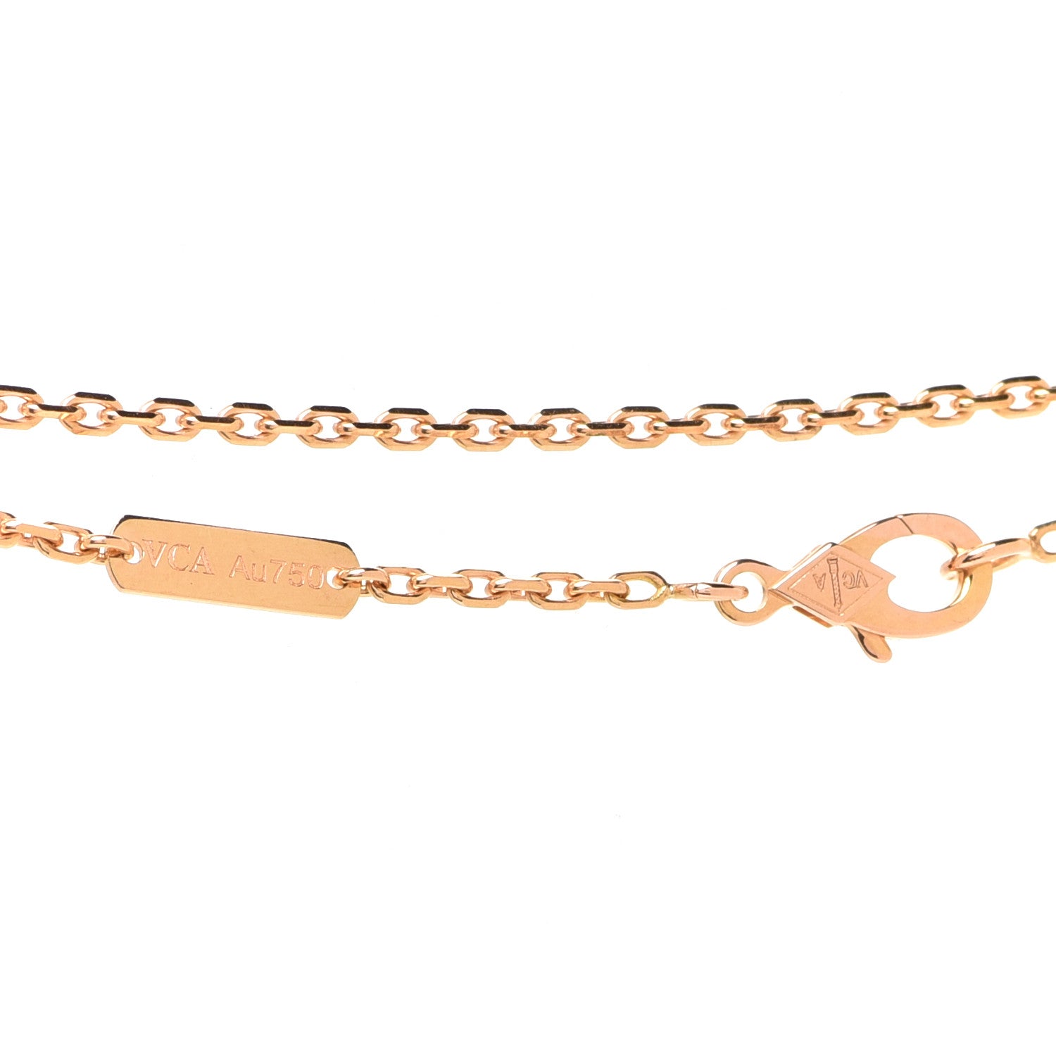 Van Cleef & Arpels 18K Rose Gold Letterwood Magic Alhambra Long Necklace 5 of 6