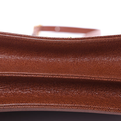 MCM Grained Calfskin Satchel Cognac 12 of 14