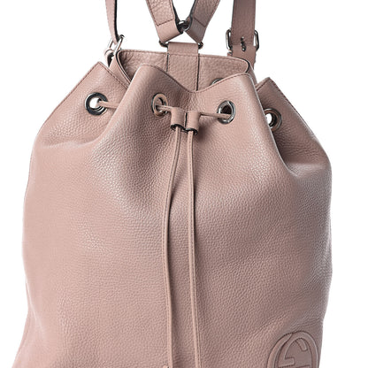 Gucci Pebbled Calfskin Small Soho Drawstring Backpack Pink 8 of 15
