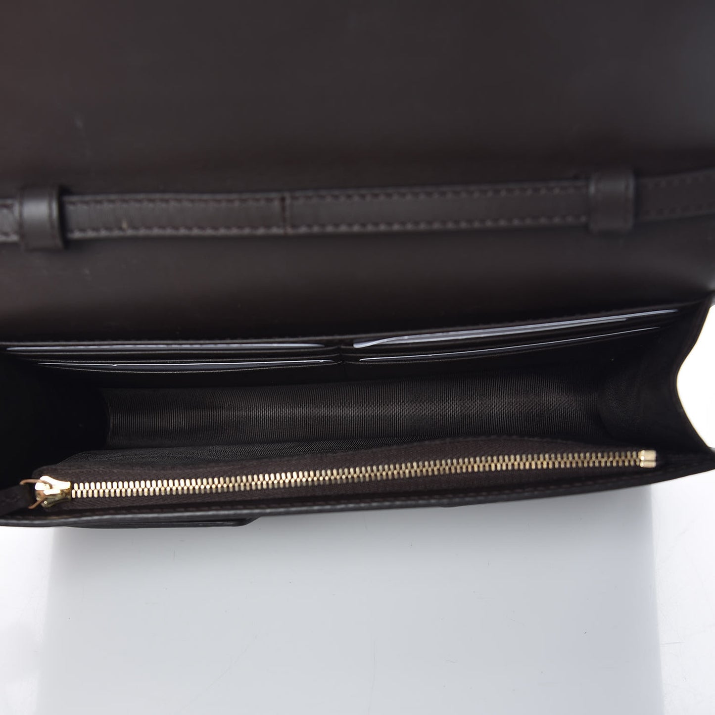 Monogram Web Strap Wallet Dark Brown