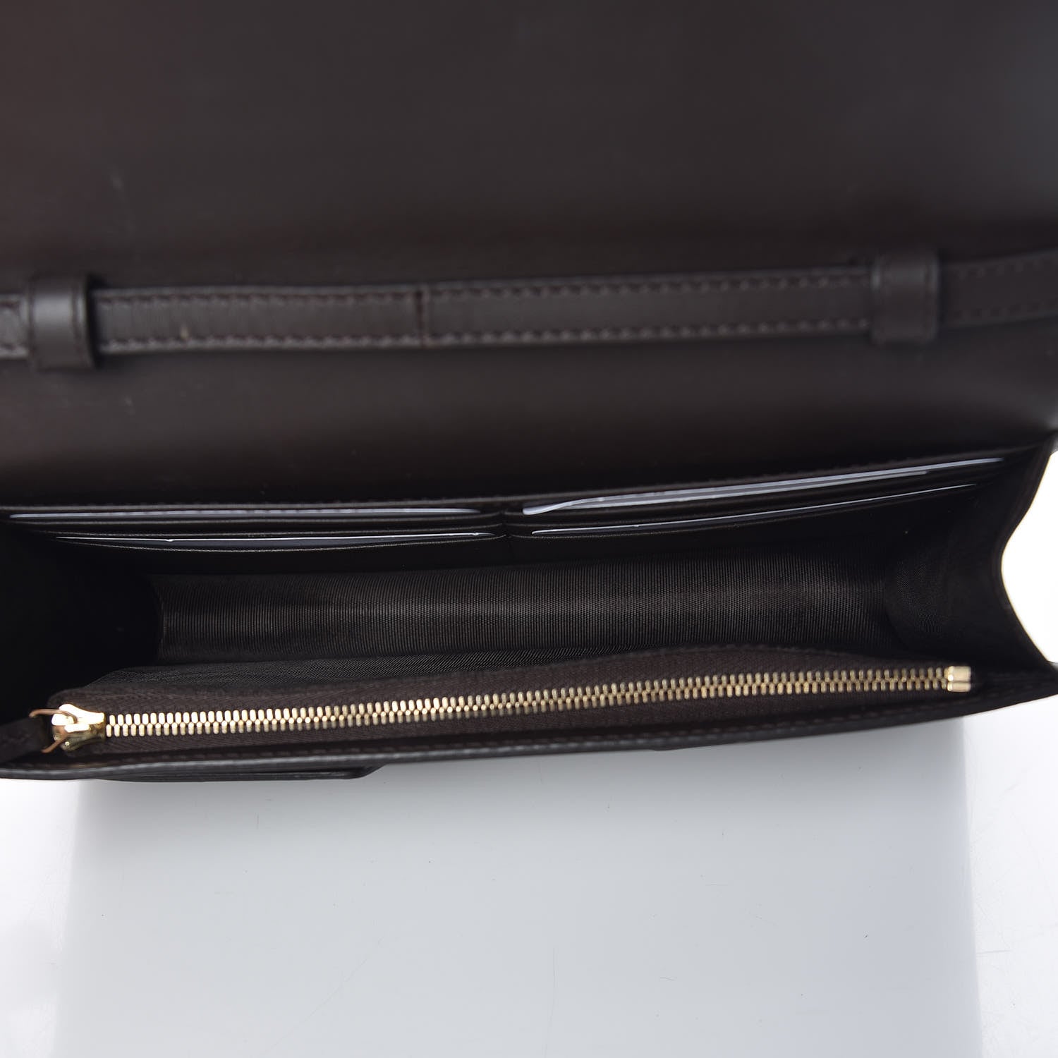 Gucci Monogram Web Strap Wallet Dark Brown 7 of 11