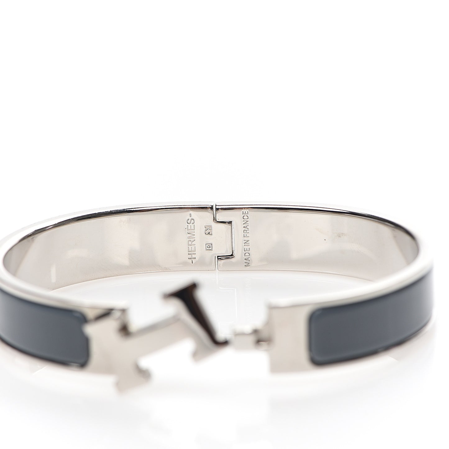 Enamel Narrow Clic Clac H Bracelet GM Slate