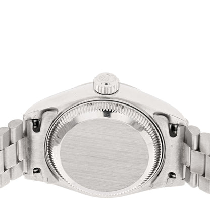 Rolex 18K White Gold Diamond 26mm Datejust President Watch Silver Jubilee 79179 4 of 4