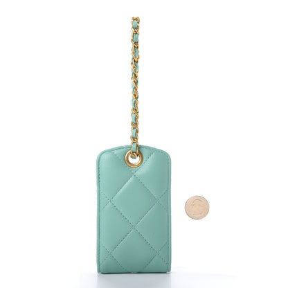 Chanel Goatskin Quilted 19 Luggage Tag Light Blue 2 of 6