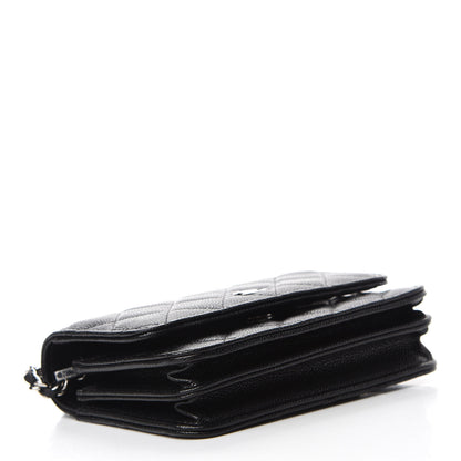 Chanel Caviar Quilted Mini Wallet On Chain WOC Black 4 of 10