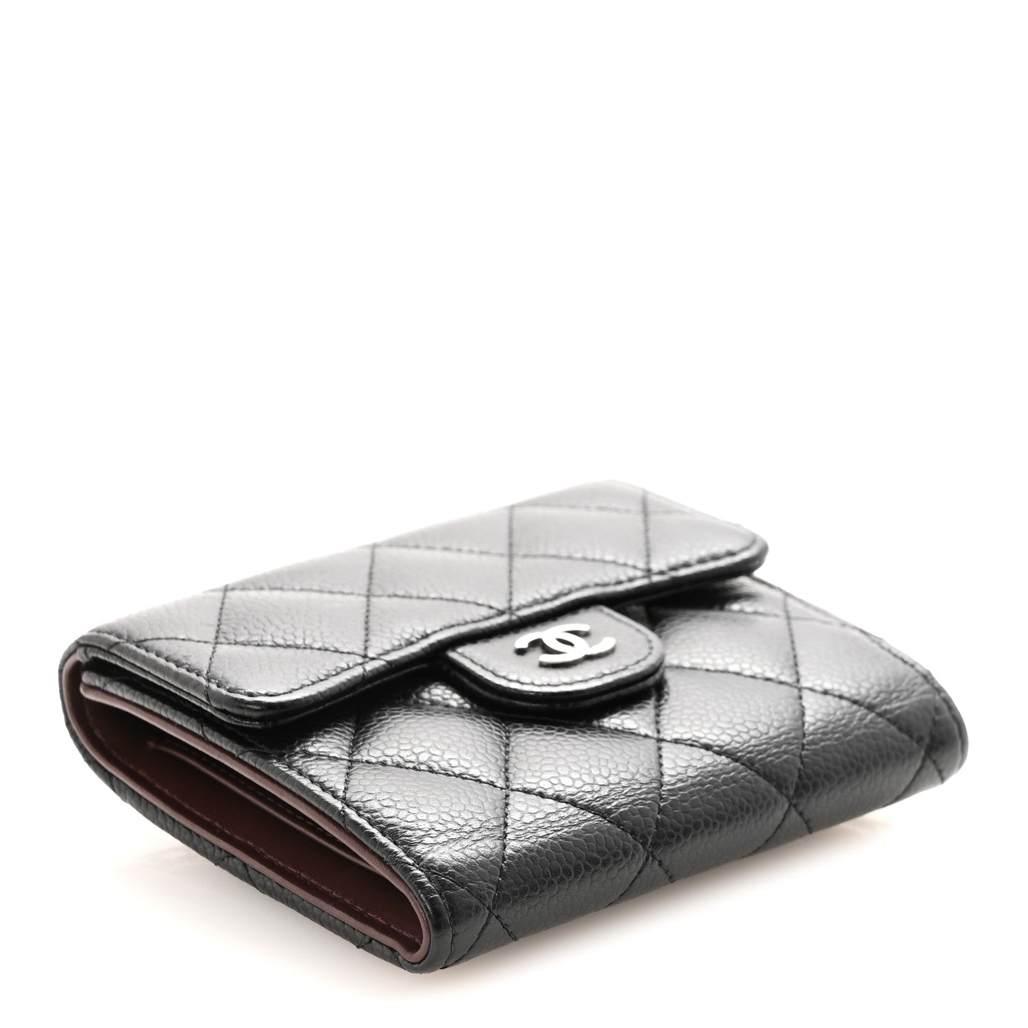 Chanel Caviar Quilted Compact Flap Wallet Black 1878552 – FASHIONPHILE
