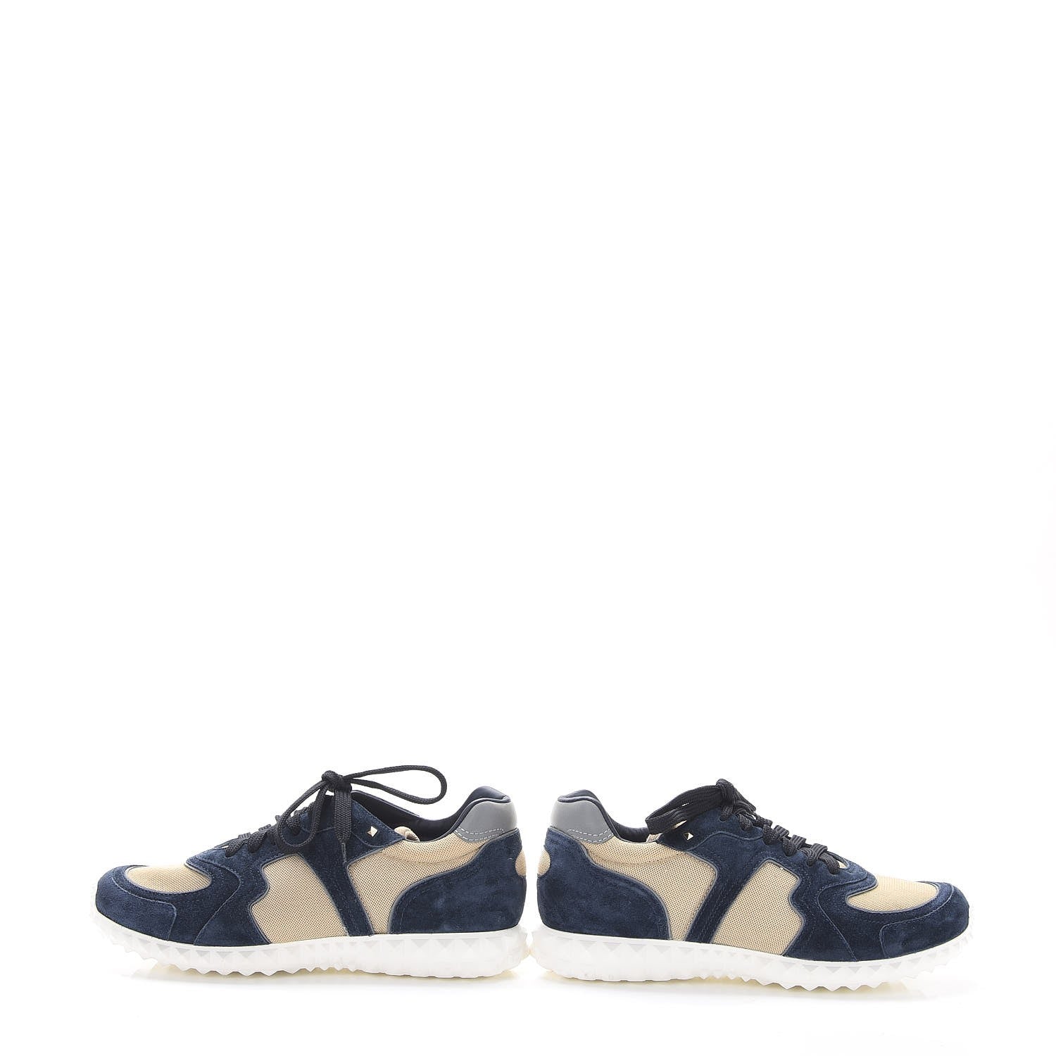Valentino Garavani Nylon Suede Mens Soul AM Low Top Sneakers 40 Navy 5 of 11
