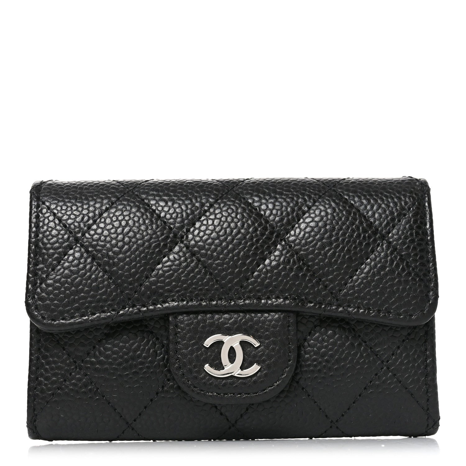 Chanel Caviar Quilted Flap Card Holder Black 1 of 9