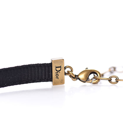 Christian Dior Grosgrain Ribbon J'Adior Logo Choker Necklace Black 4 of 4