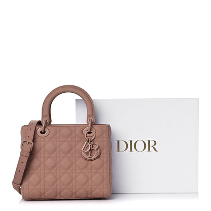 Christian Dior Ultra Matte Calfskin Cannage Medium Lady Dior Beige 18 of 18
