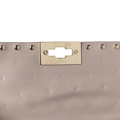 Valentino Garavani Lambskin Rockstud Spike Wallet on Chain Poudre 7 of 10