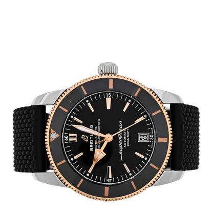 Breitling Stainless Steel 18K Rose Gold Rubber 42mm Superocean Heritage II B20 Automatic Watch Black UB2010 2 of 6