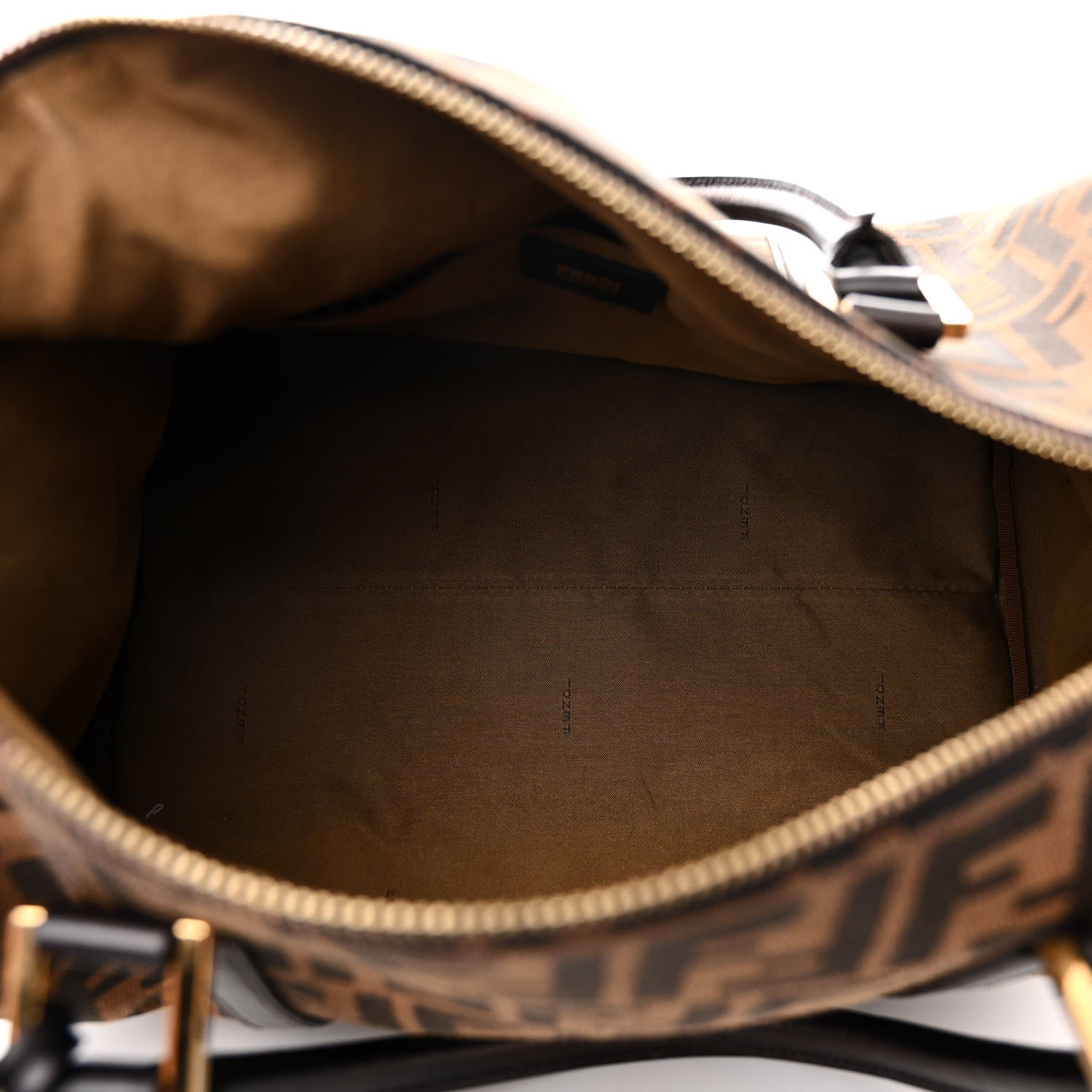 Fendi Zucca Medium Convertible Boston Satchel Tobacco Brown 5 of 11