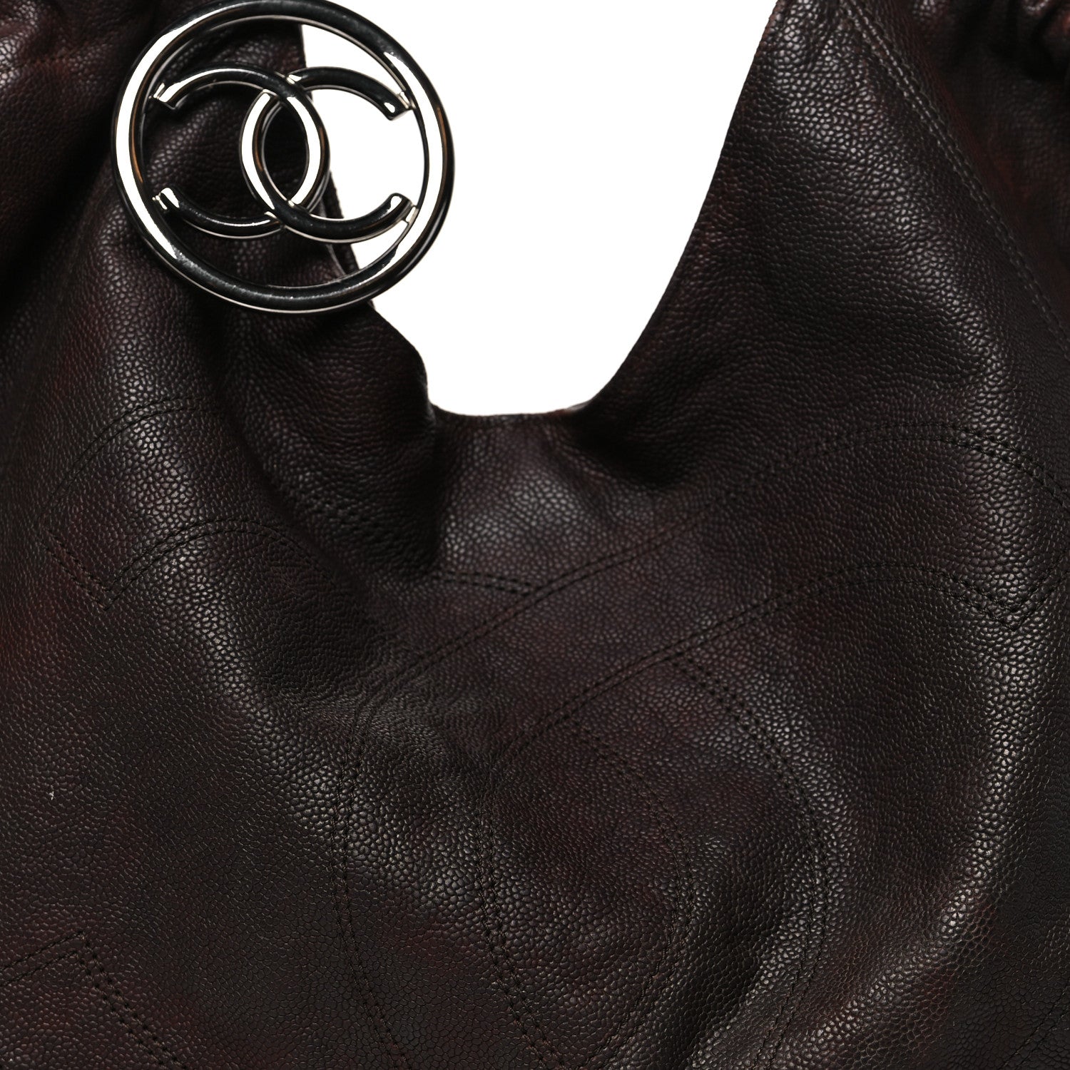 Chanel Distressed Caviar XL Coco Cabas Brown 9 of 12