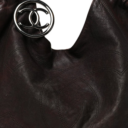 Chanel Distressed Caviar XL Coco Cabas Brown 9 of 12