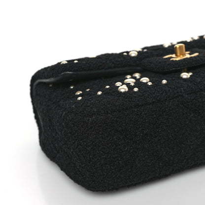 Chanel Tweed Pearl Small Cosmos Flap Black 8 of 9