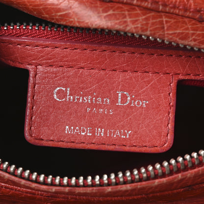 Christian Dior Ostrich Medium Lady Dior Red 5 of 10