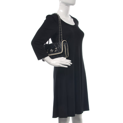 Chanel Lambskin East West Accordion Flap Black 2 of 12
