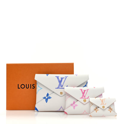 Louis Vuitton Monogram Giant By The Pool Kirigami Pochette Set Blue Rose Beige 8 of 8
