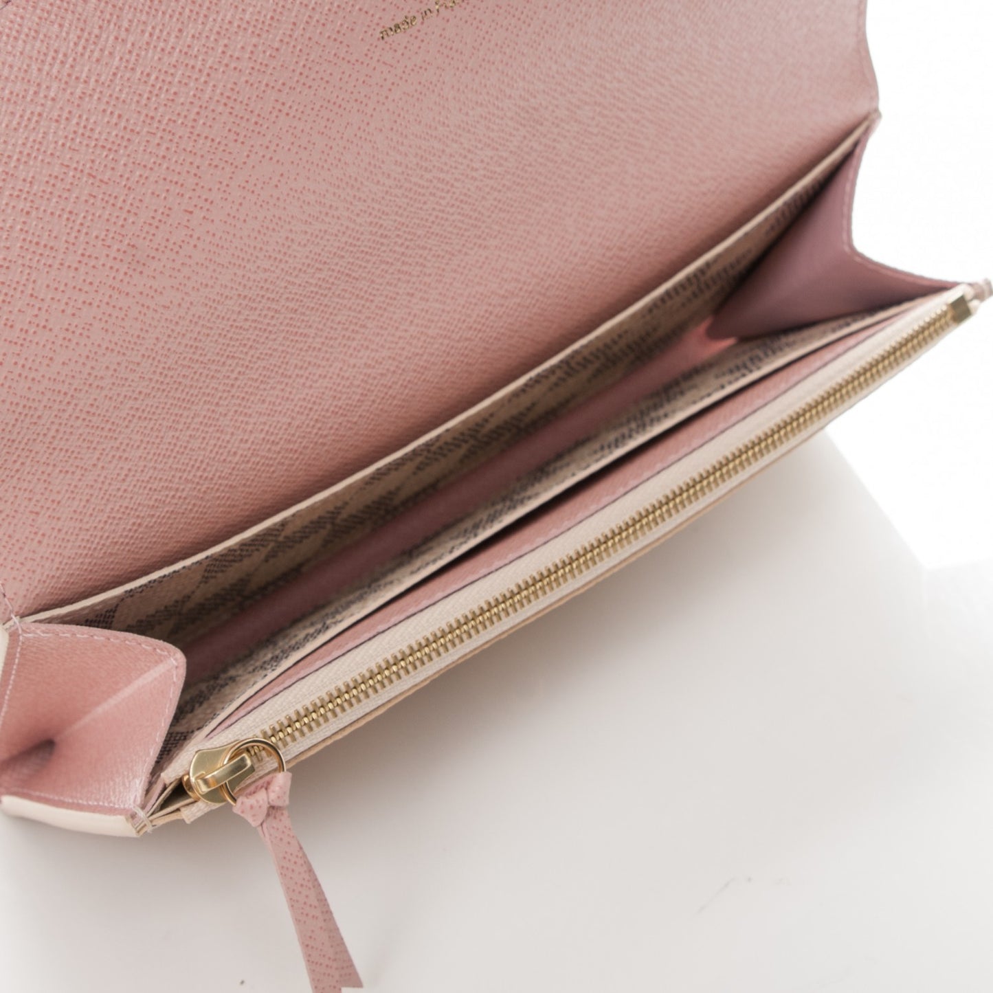Damier Azur Emilie Wallet Rose Ballerine