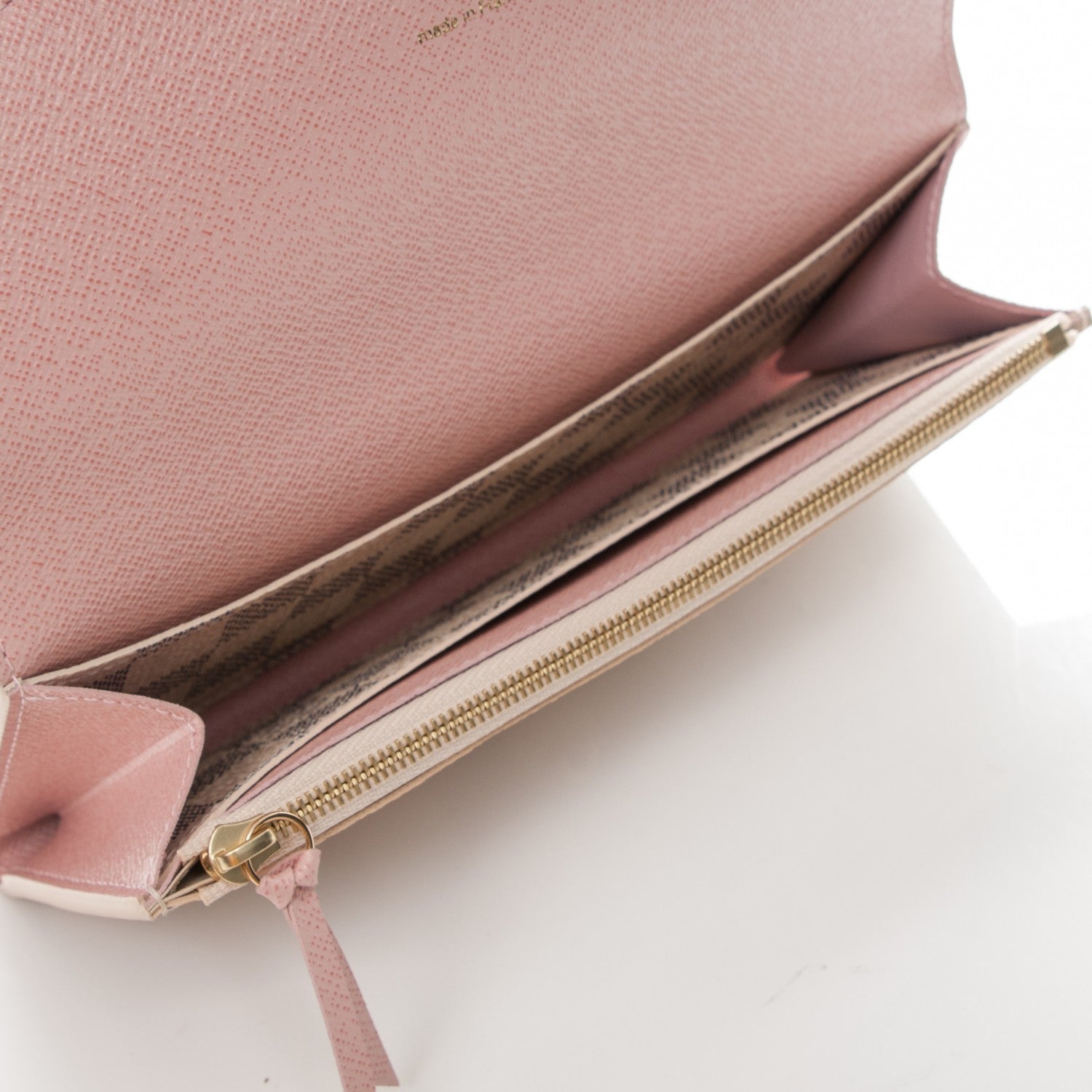 Louis Vuitton Damier Azur Emilie Wallet Rose Ballerine 6 of 7