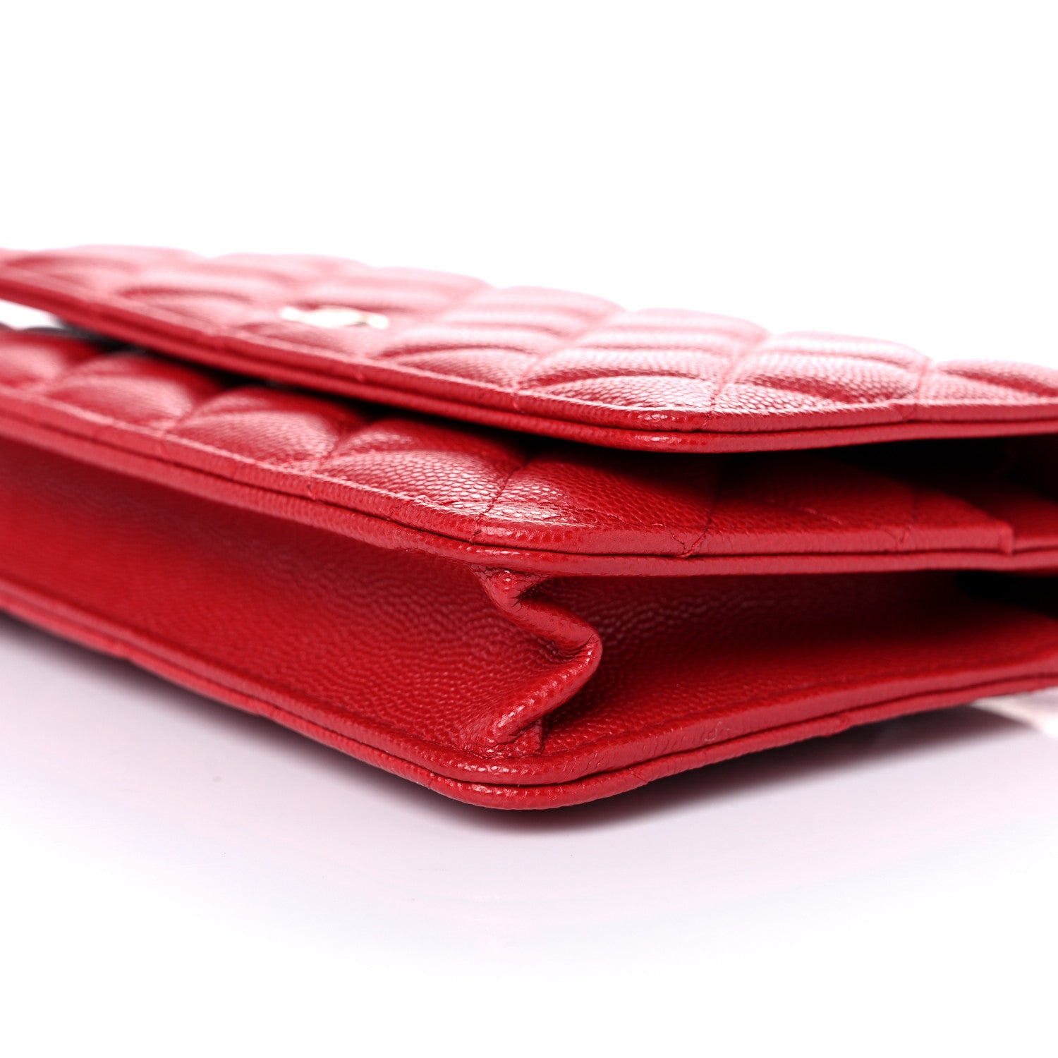 Chanel Caviar Quilted Wallet On Chain WOC Red 10 of 11