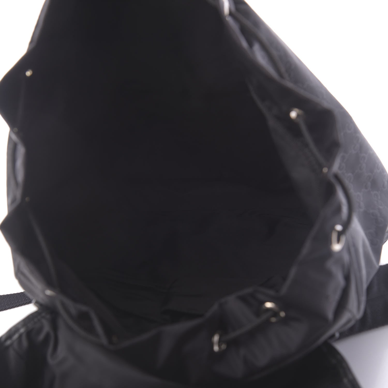 Gucci Nylon Monogram Medium Light Double Buckle Backpack Black 4 of 9