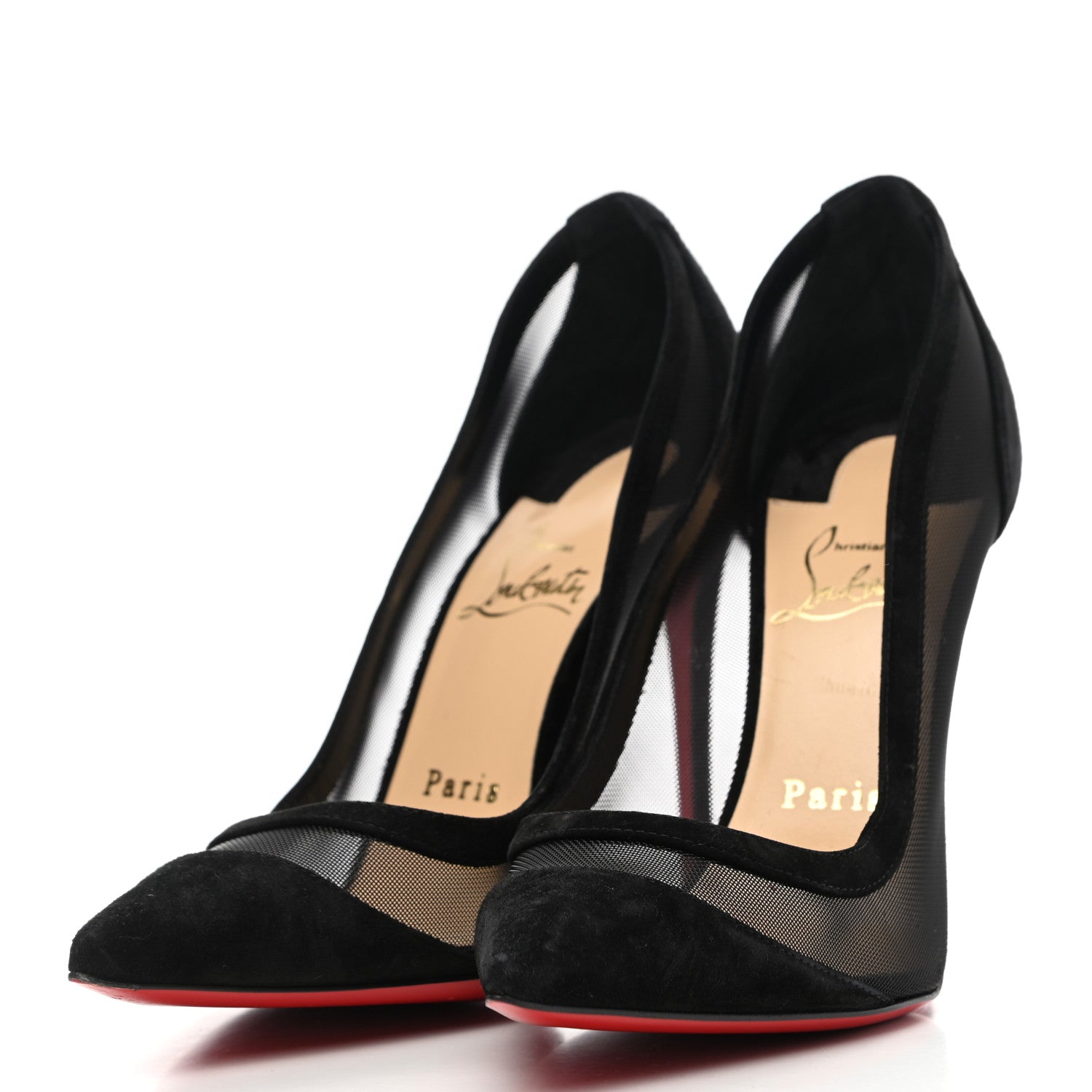 Christian Louboutin Veau Velours Rete Galativi 100 Pumps 37 Black 3 of 8