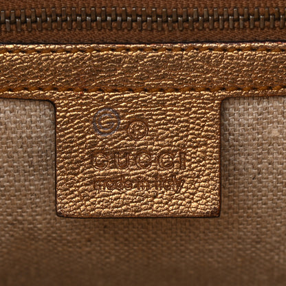 Gucci Calfskin Studded Pelham Flap Bag Gold 6 of 10