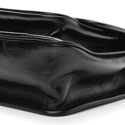 Saint Laurent Crinkled Calfskin Matelasse Monogram Baby Niki Chain Satchel Black 9 of 9