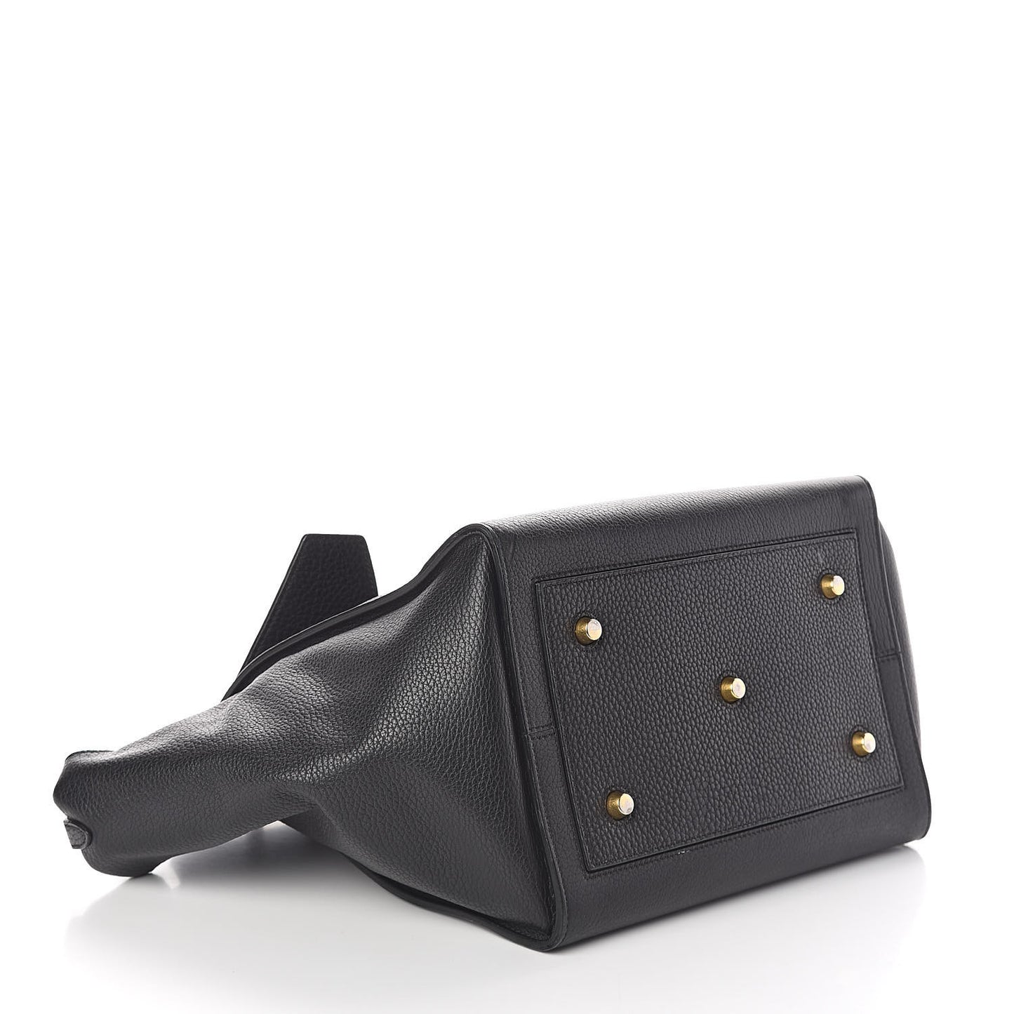 Crisped Calfskin Medium Tie Knot Tote Black