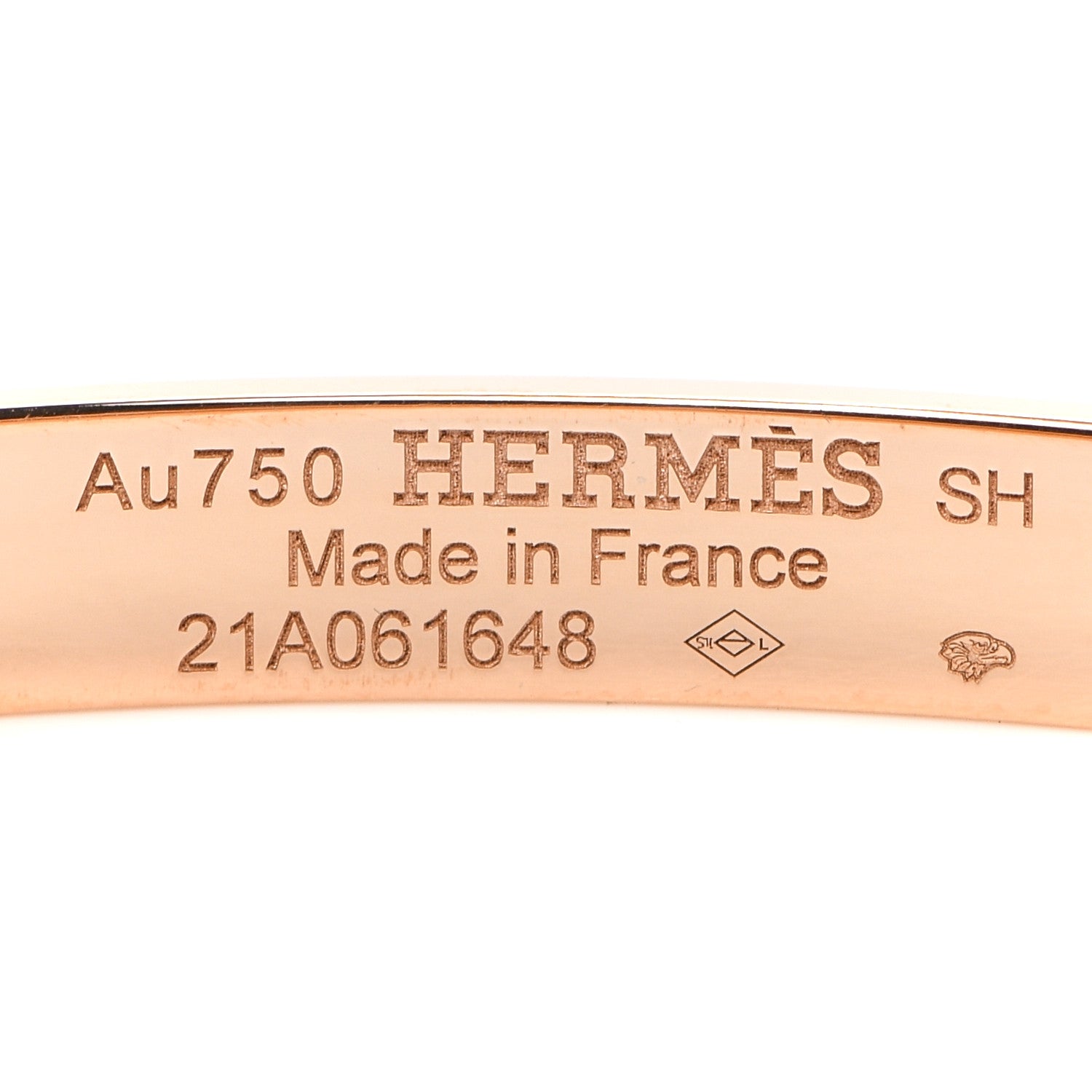 Hermes 18K Rose Gold Diamond PM H D'Ancre Bracelet SH 4 of 5