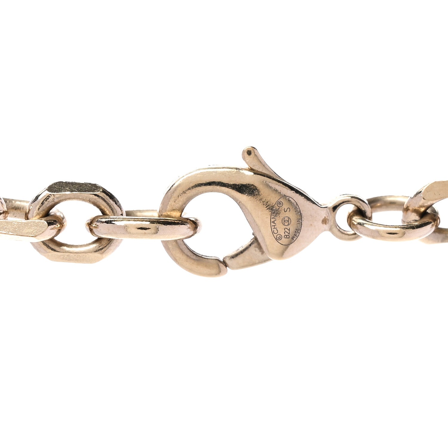 Chanel Metal Pearl Perfume Bottle CC Locket Necklace Gold 6 of 7