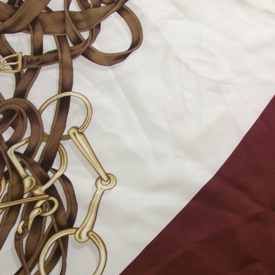 Silk Briglie Square Scarf Burgundy