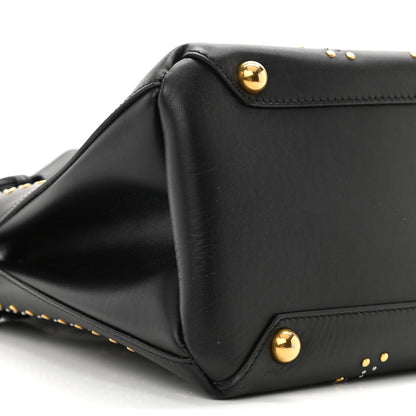 Burberry Smooth Calfskin Riveted Medium Banner Tote Black 10 of 11
