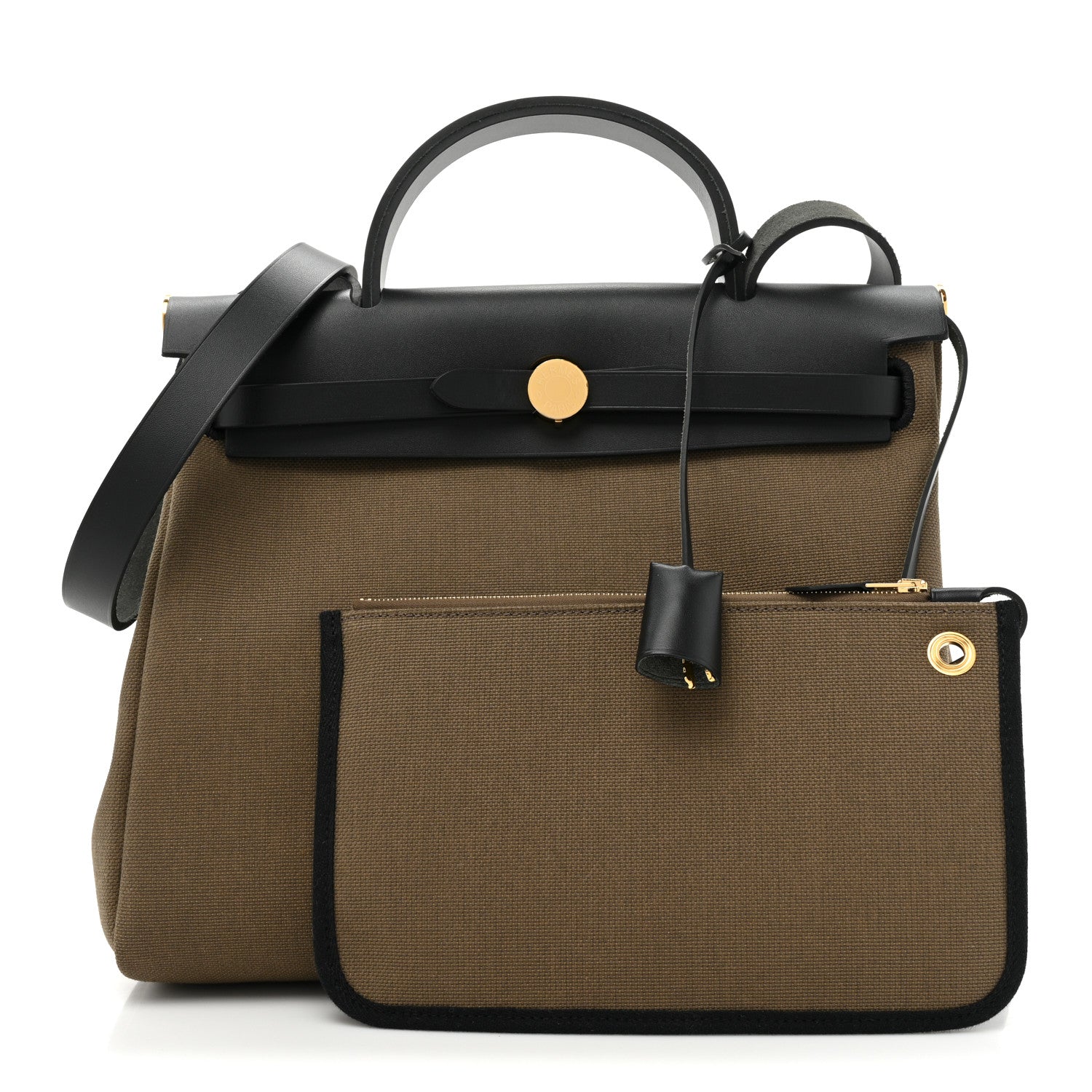 Hermes Toile Militaire Vache Hunter Herbag Zip 31 PM Toundra Black 1 of 11